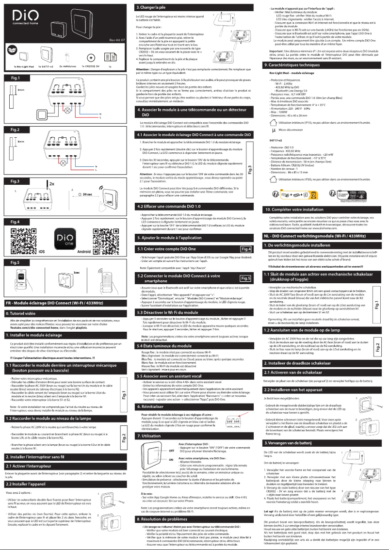 Página 1 del manual Manual de usuario DiO REV-KIT-07
