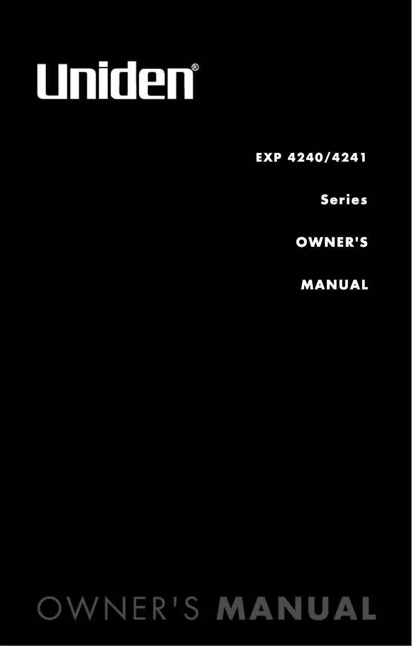 Página 1 del manual Manual de usuario Uniden EXP 4240