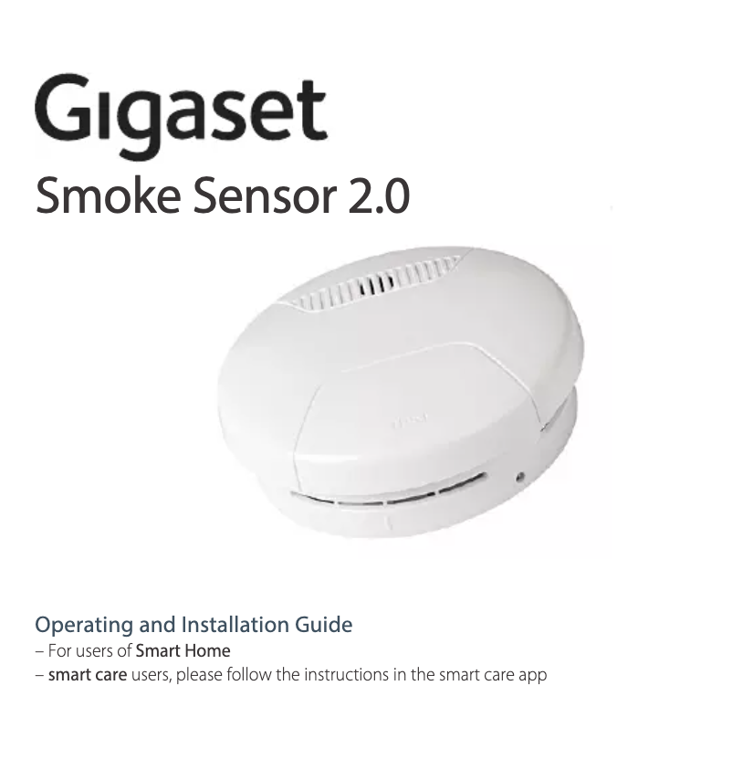Página 1 del manual Manual de usuario Gigaset Smoke Sensor 2.0
