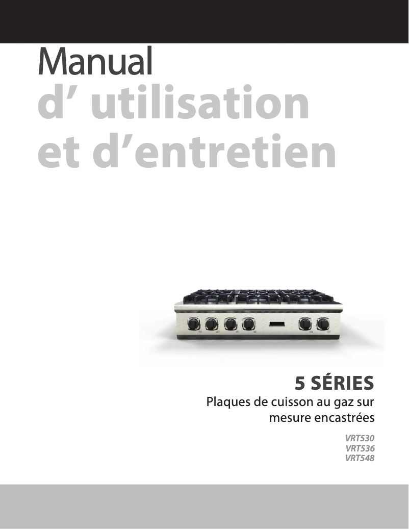 Imagen de la primera página del manual del dispositivo VRT5364GSS