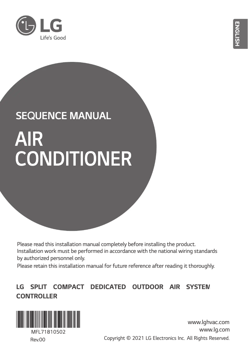 Página 1 del manual Manual de usuario LG ARND153DCR4