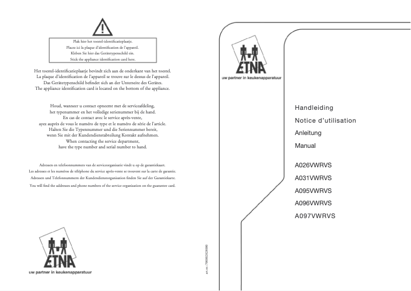 Página 1 del manual Manual de usuario Etna A096VW