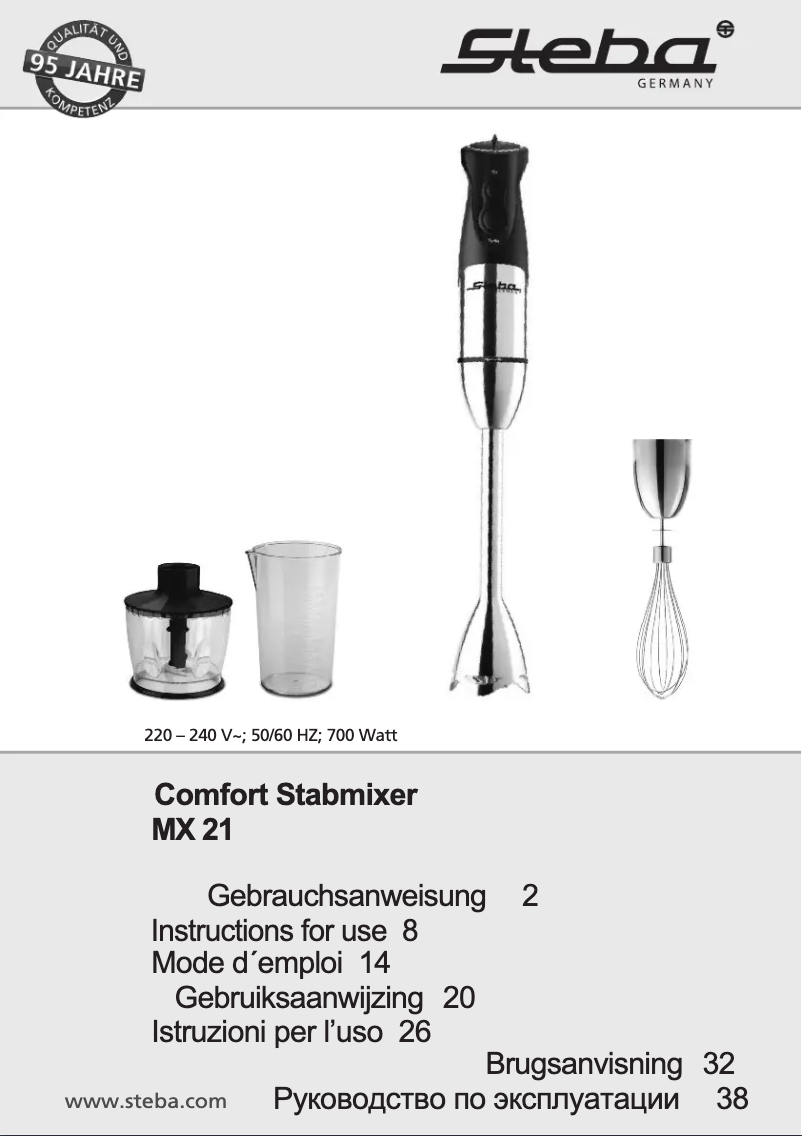 Página 1 del manual Manual de usuario Steba MX 21