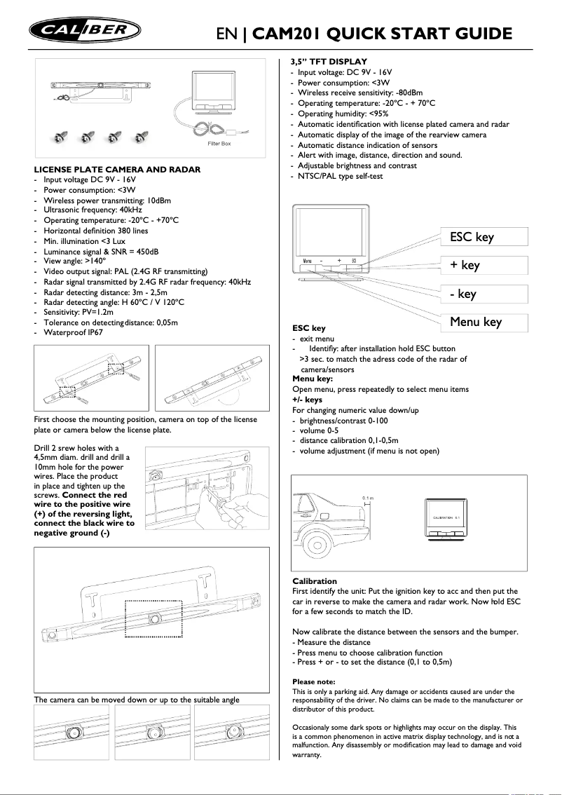 Imagen de la primera página del manual del dispositivo CAM 201