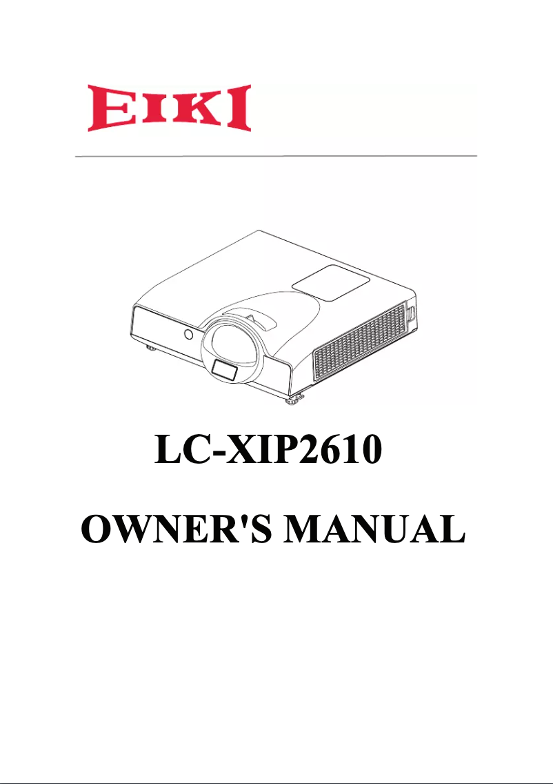 Imagen de la primera página del manual del dispositivo LC-XIP2610