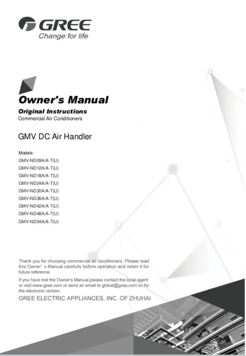 Imagen de la primera página del manual del dispositivo GMV-ND09A/A-T(U)