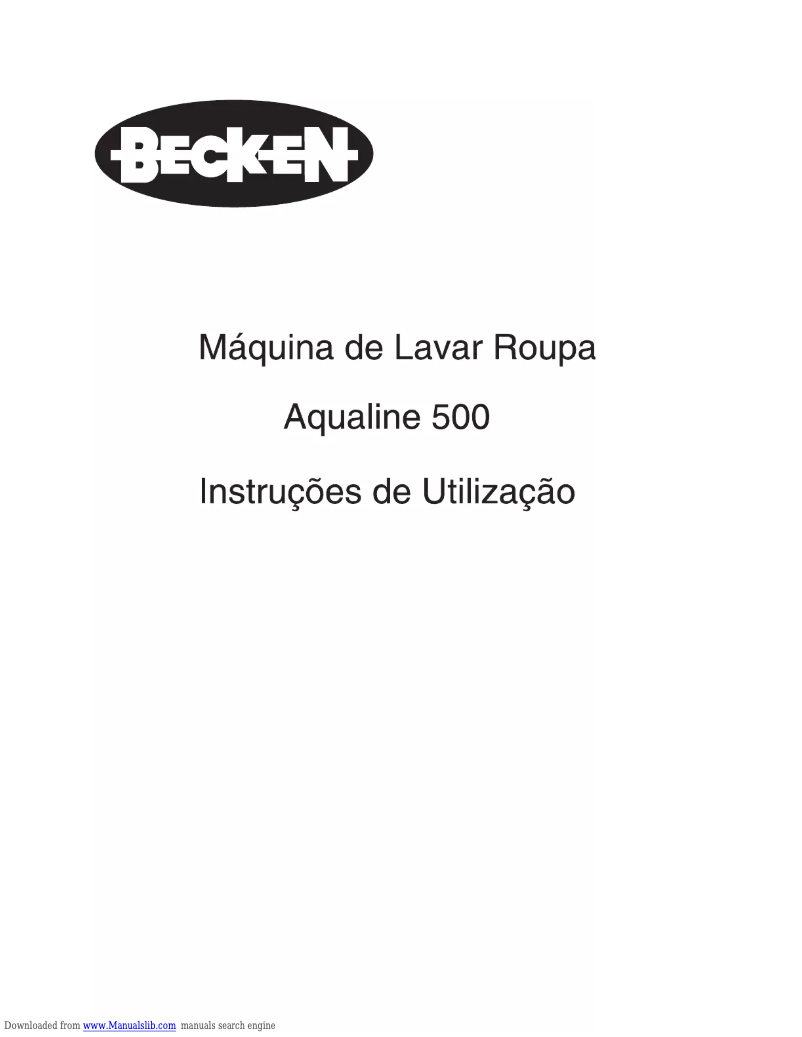 Página 1 del manual Manual de usuario Becken Aqualine 500