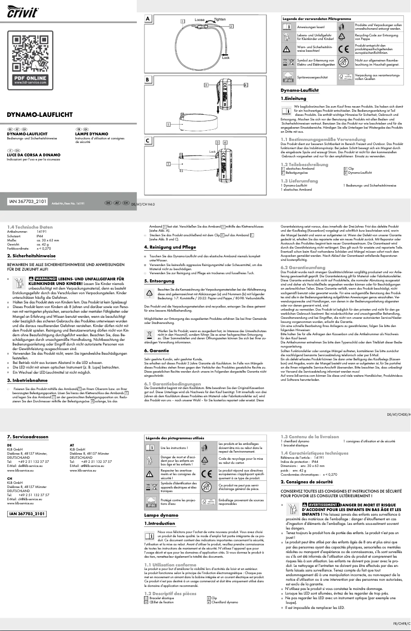 Imagen de la primera página del manual del dispositivo IAN 367703
