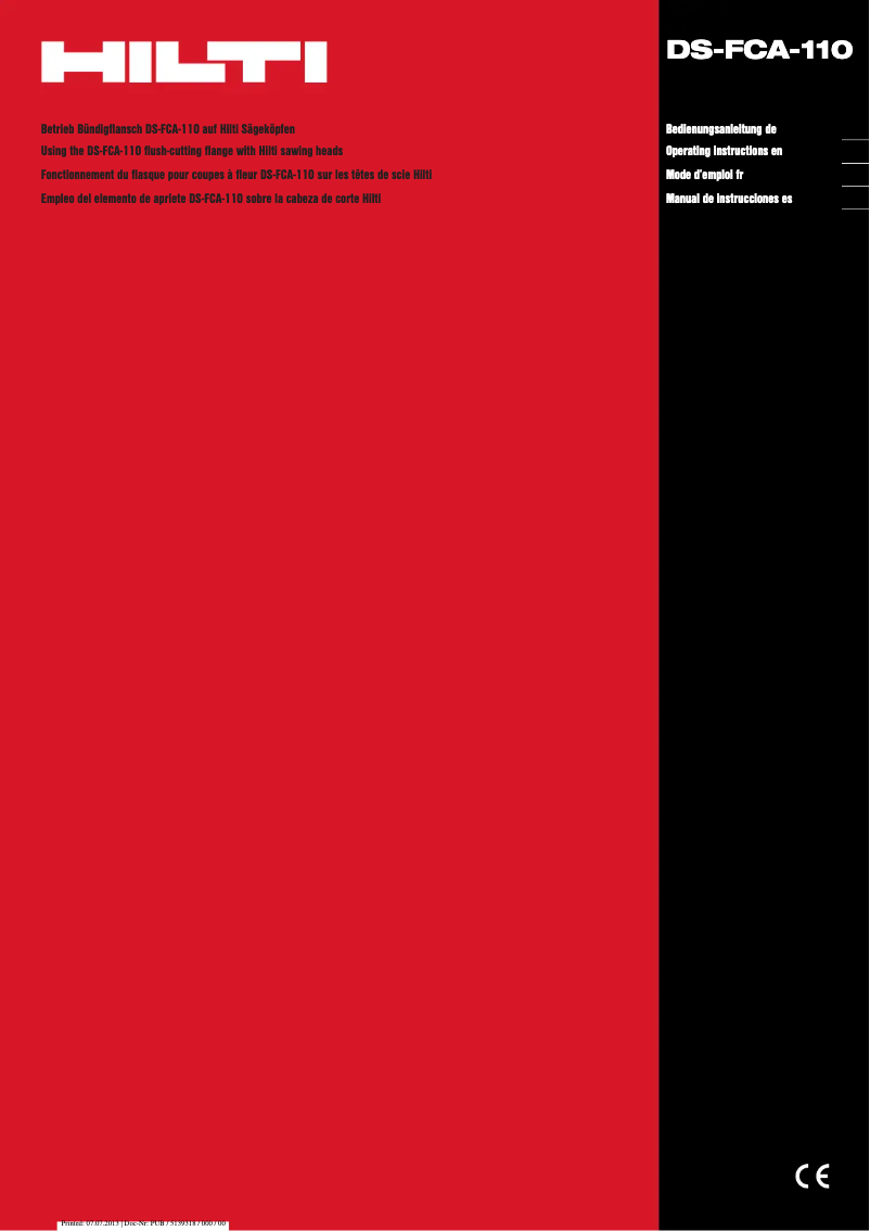 Imagen de la primera página del manual del dispositivo DS-FCA-110