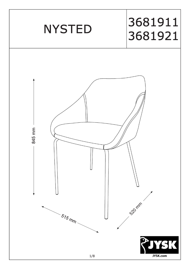 Página 1 del manual Manual de usuario JYSK Nysted