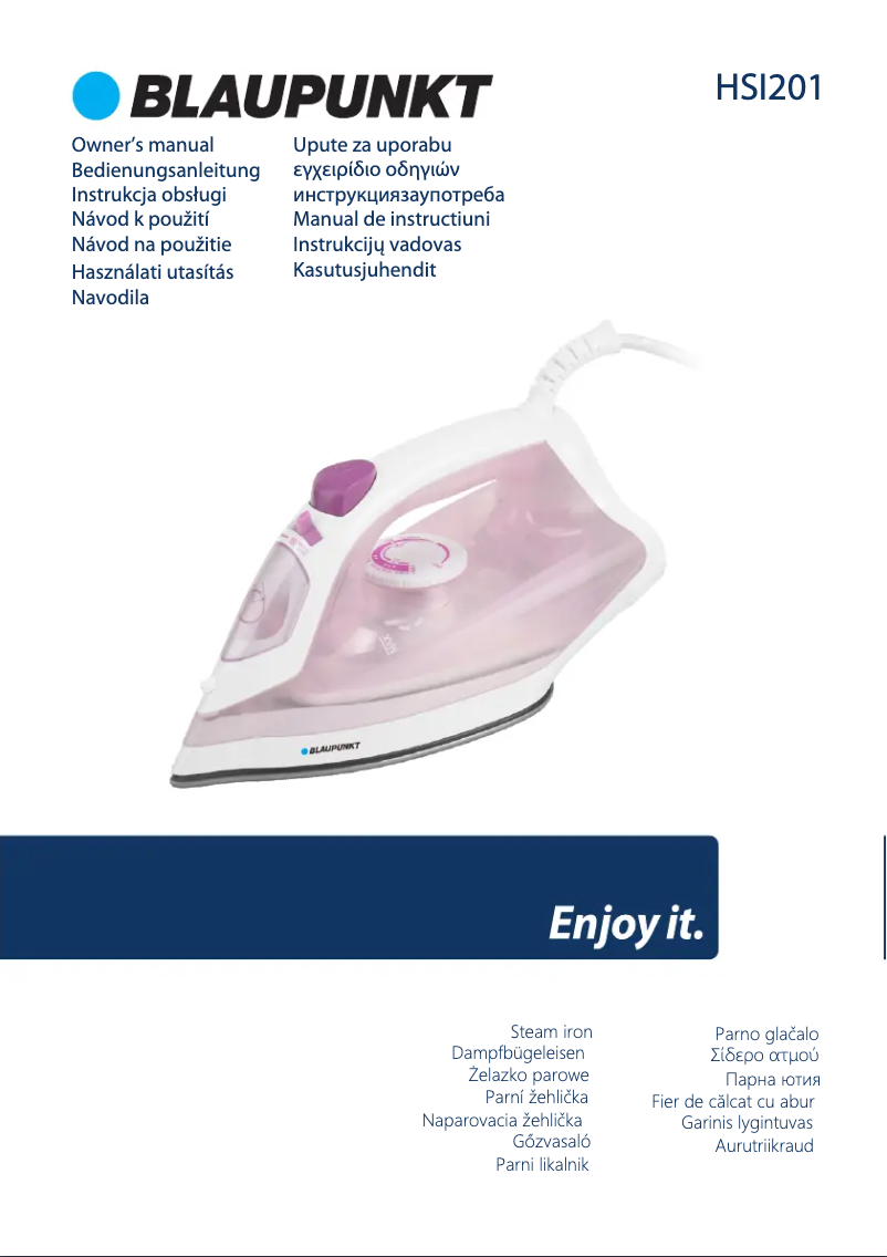 Imagen de la primera página del manual del dispositivo HSI201BL