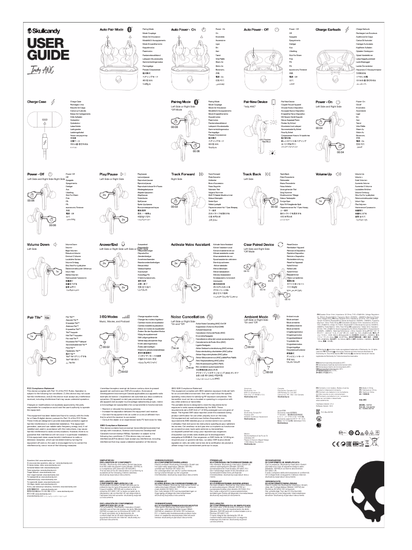 Página nº 1 - Manual de usuario Skullcandy Indy ANC