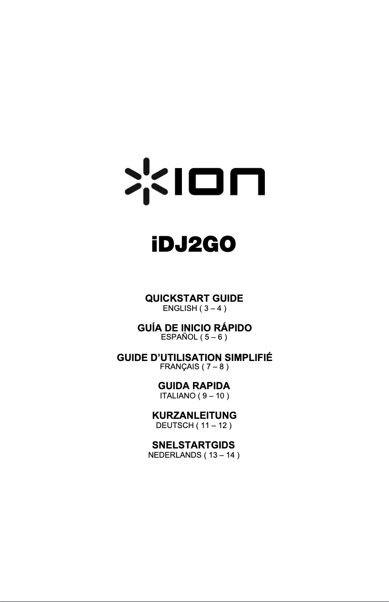Página 1 del manual Manual de usuario ION iDJ 2 GO