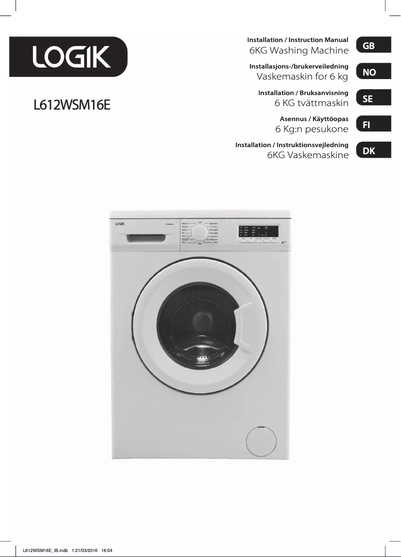 Imagen de la primera página del manual del dispositivo L612WSM16E