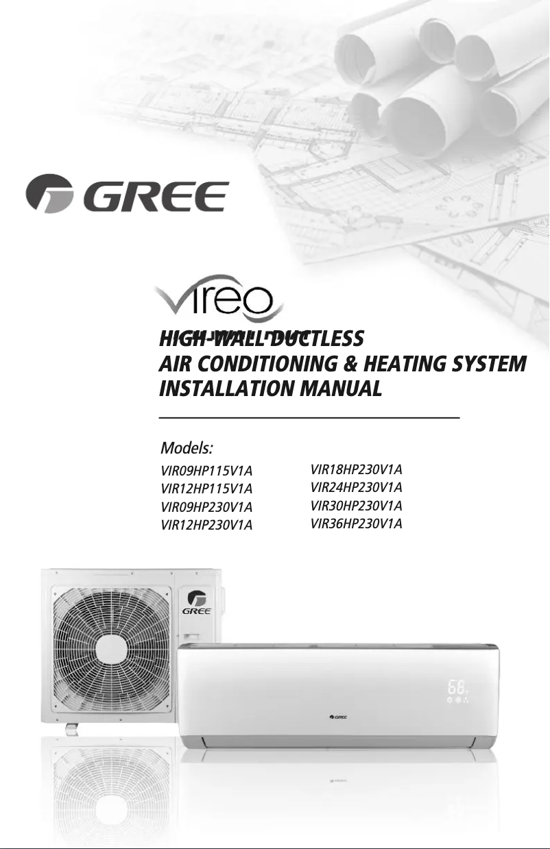 Imagen de la primera página del manual del dispositivo Vireo VIR30HP230V1AO