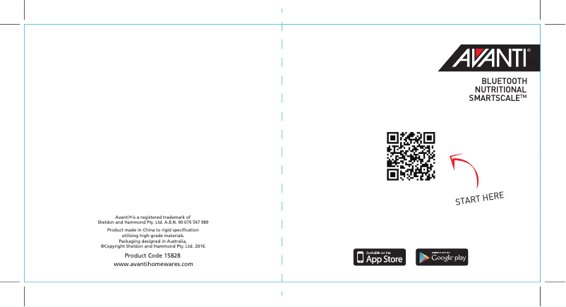 Página nº 1 - Manual de usuario Avanti SmartScale