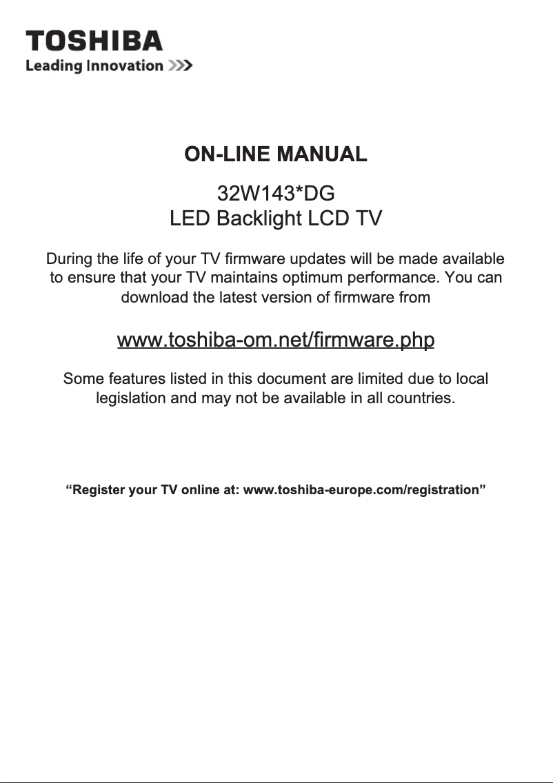 Imagen de la primera página del manual del dispositivo 32W1433