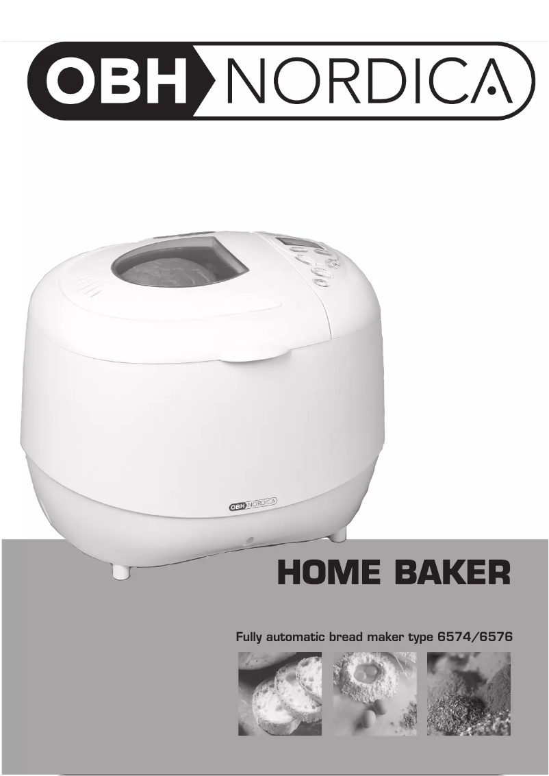 Imagen de la primera página del manual del dispositivo Home Baker 6574