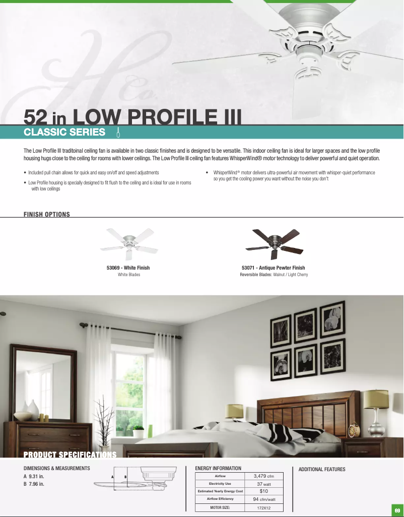 Imagen de la primera página del manual del dispositivo Low Profile III 53333