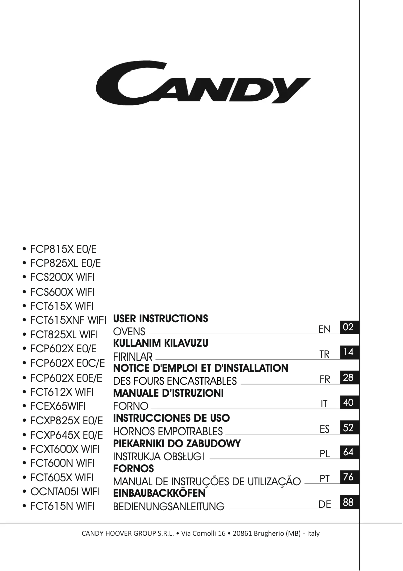 Página 1 del manual Manual de usuario Candy FCT605X WIFI