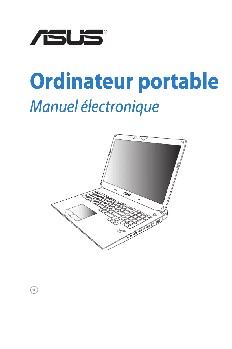 Imagen de la primera página del manual del dispositivo ROG G750JM