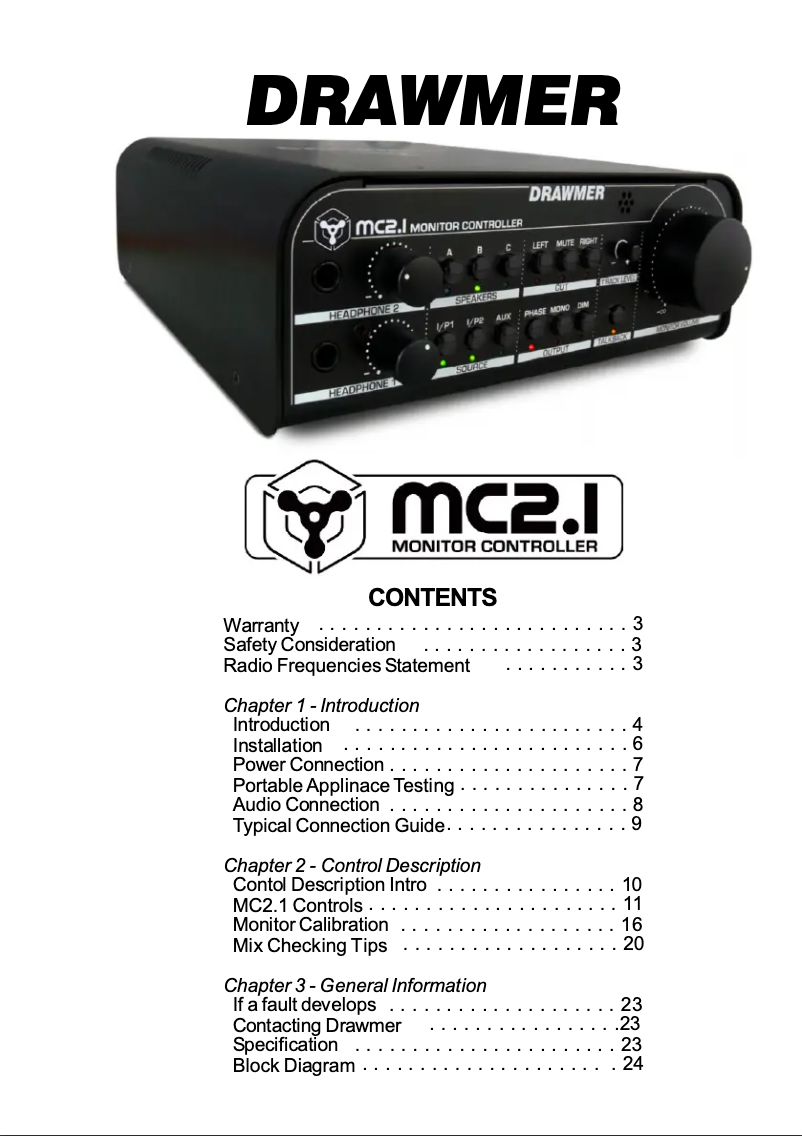 Imagen de la primera página del manual del dispositivo MC2.1