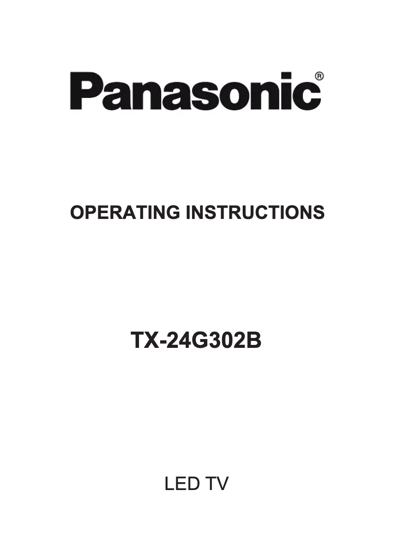 Página 1 del manual Manual de usuario Panasonic TX-24G302B