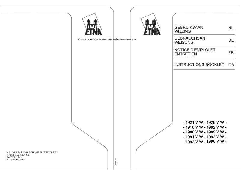 Página 1 del manual Manual de usuario Etna 1996 VW