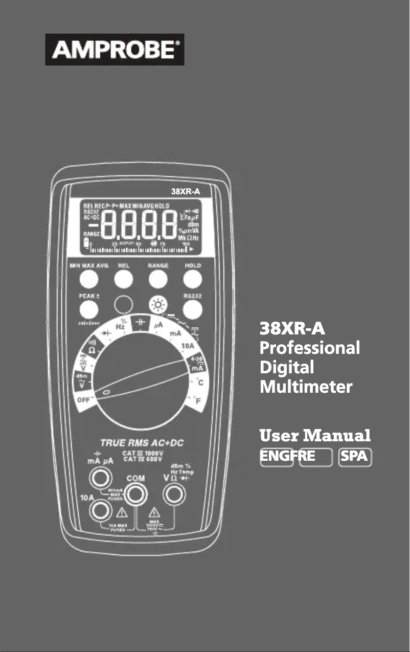 Imagen de la primera página del manual del dispositivo 38XR-A