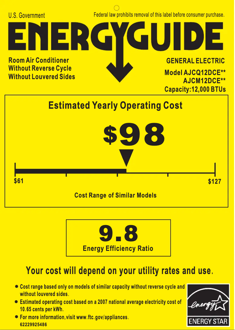Imagen de la primera página del manual del dispositivo AJCQ12DCE