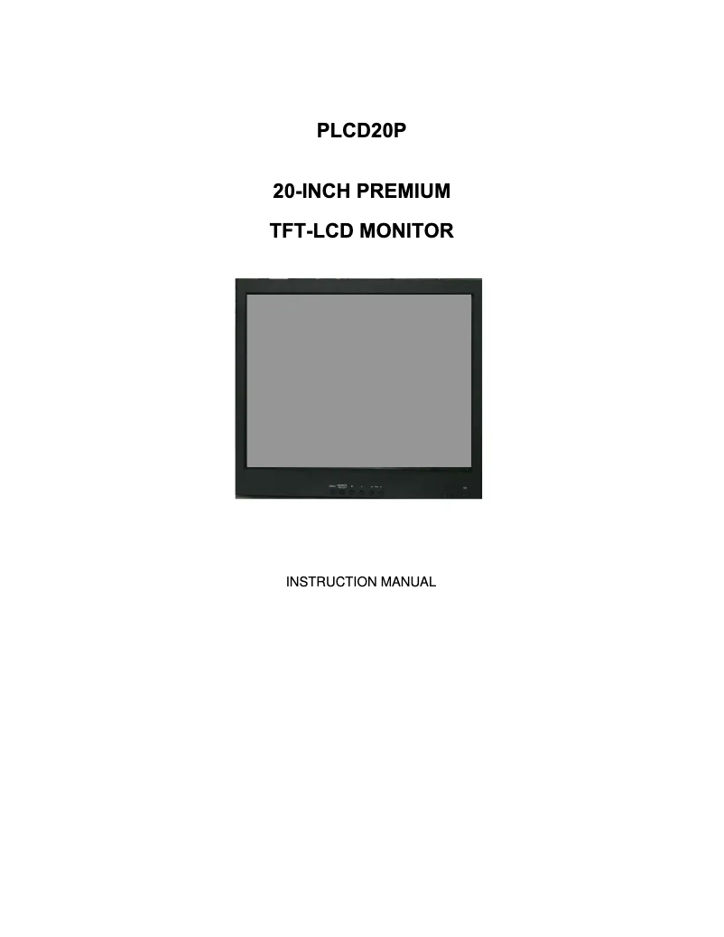 Página 1 del manual Manual de usuario Panasonic PLCD20P
