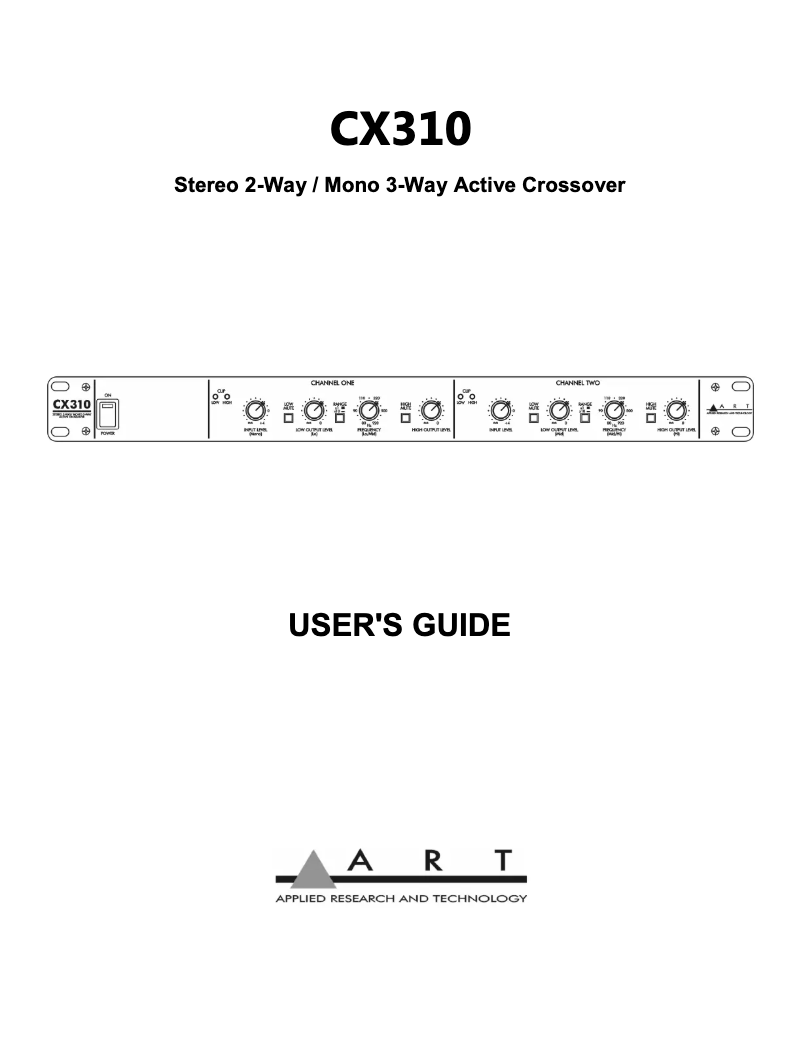 Imagen de la primera página del manual del dispositivo CX310