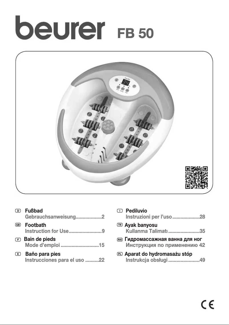 Página 1 del manual Manual de usuario Beurer FB50