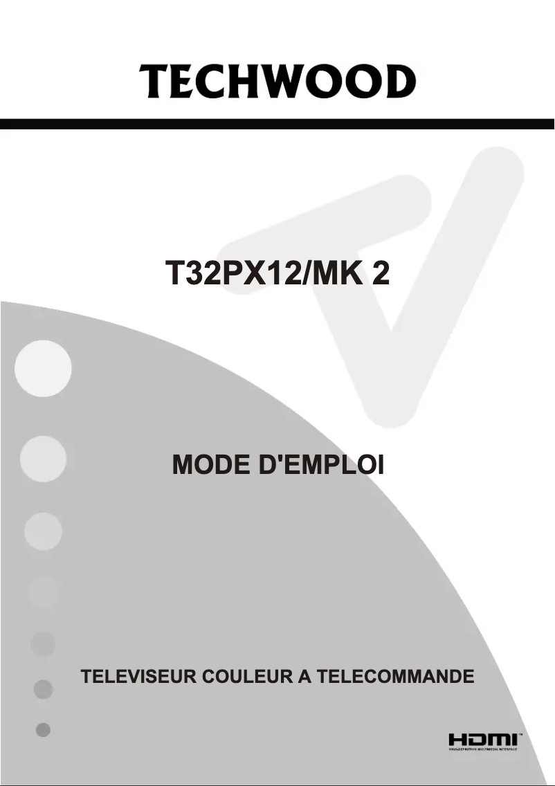Página 1 del manual Manual de usuario Techwood T32PX12/MK2