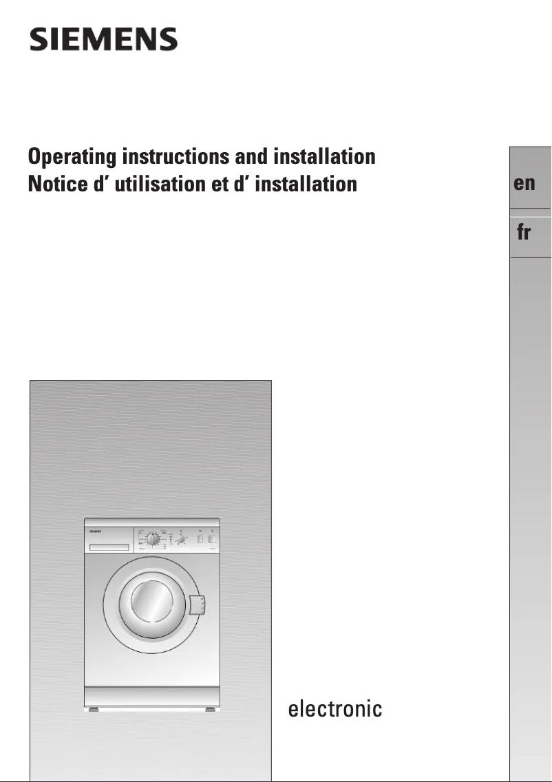 Página 1 del manual Manual de usuario Siemens WXB1060