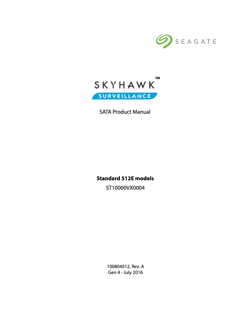 Imagen de la primera página del manual del dispositivo FireCuda ST1000DX002