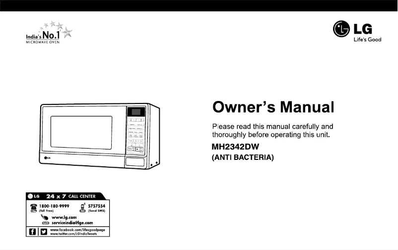 Imagen de la primera página del manual del dispositivo MH2342DW