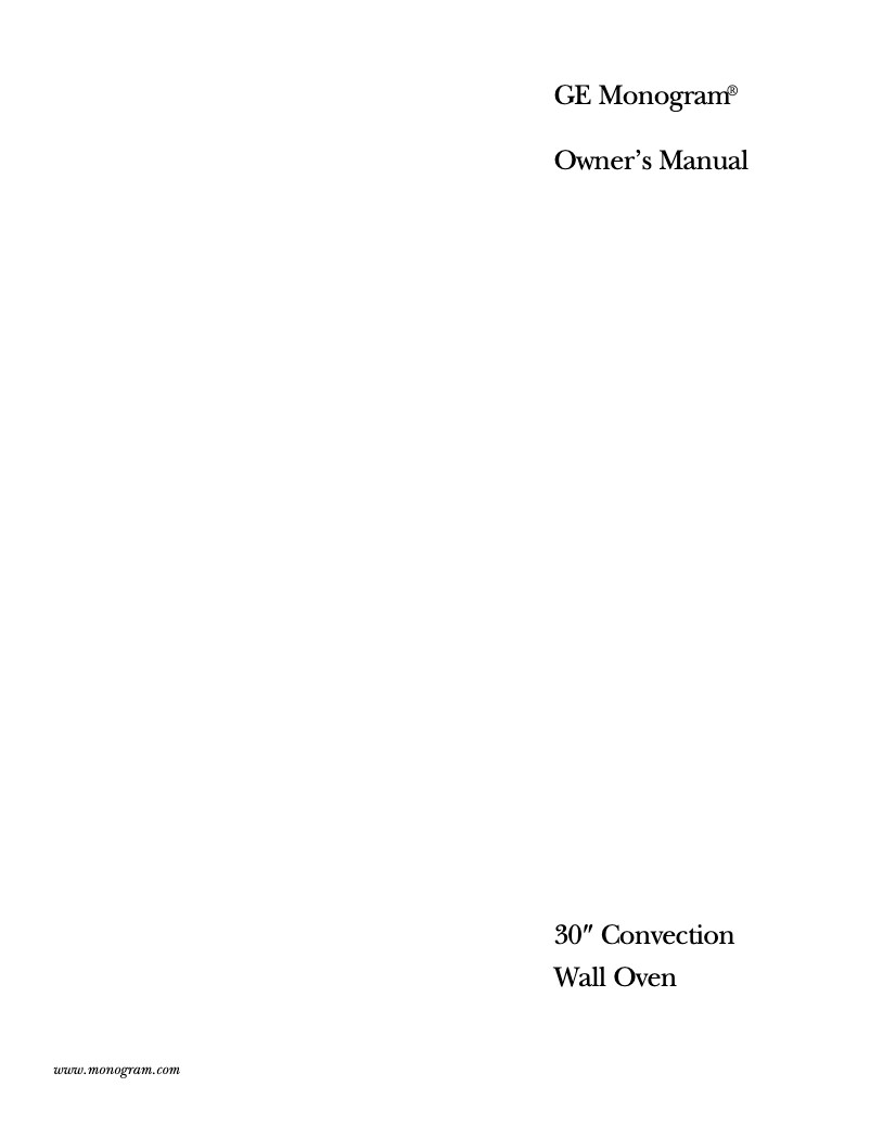 Página 1 del manual Manual de uso y mantenimiento GE ZET737WDWW