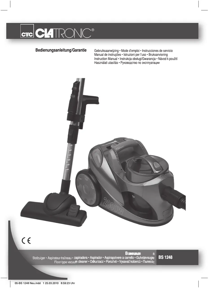 Imagen de la primera página del manual del dispositivo BS 1248