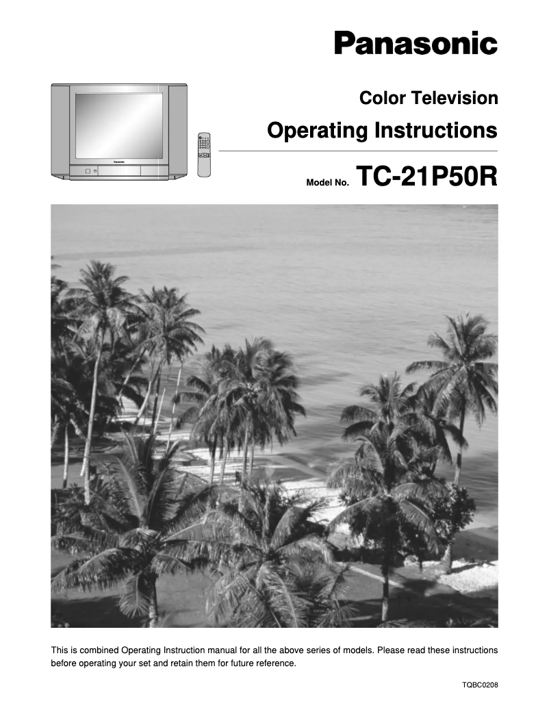 Imagen de la primera página del manual del dispositivo TC-21P50R