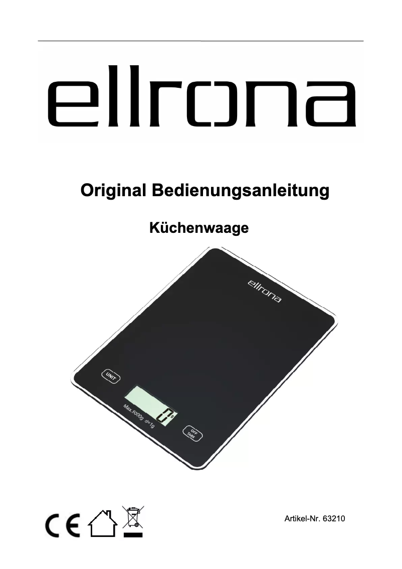 Página 1 del manual Manual de usuario Ellrona 63210