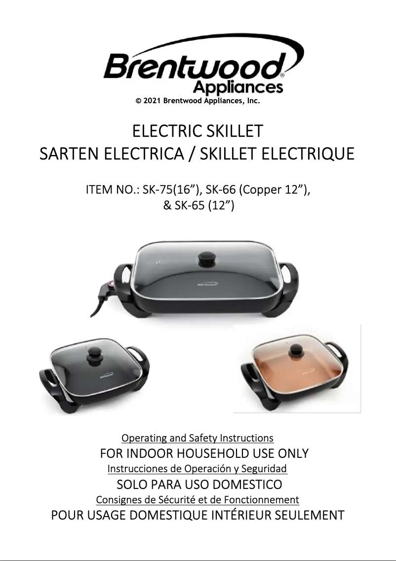 Página nº 1 - Manual de usuario Brentwood SK-75