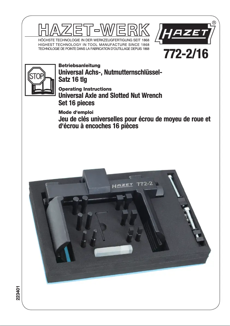 Imagen de la primera página del manual del dispositivo 772-2/16