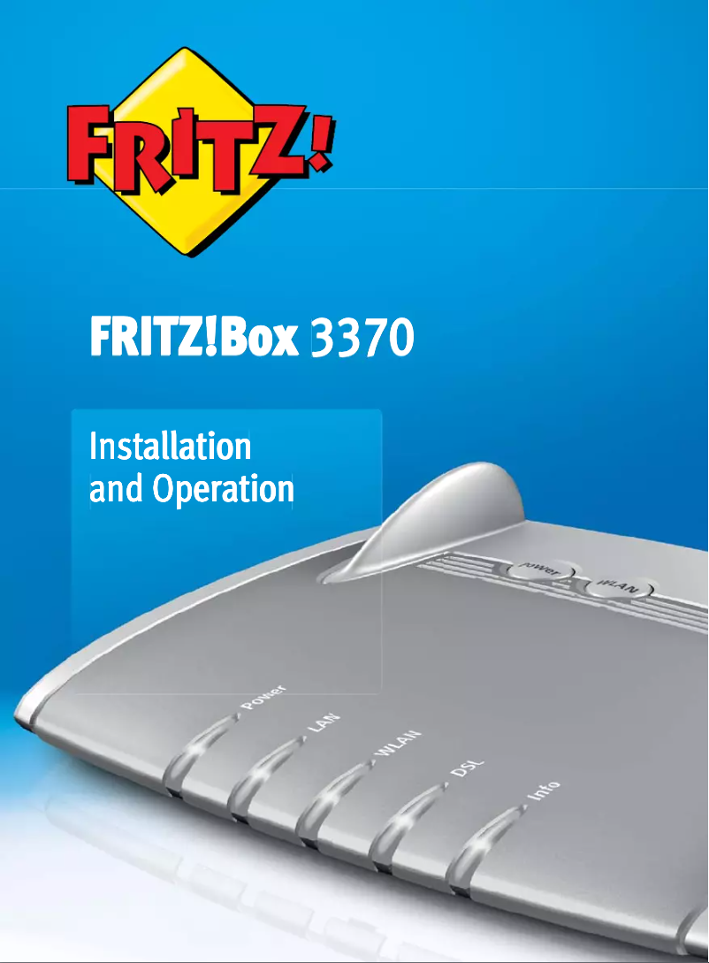 Imagen de la primera página del manual del dispositivo Fritz!Box 3370