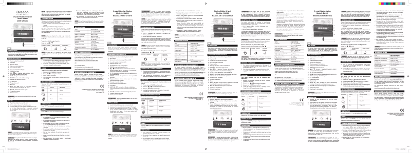 Página 1 del manual Manual de usuario Oregon Scientific BA 900