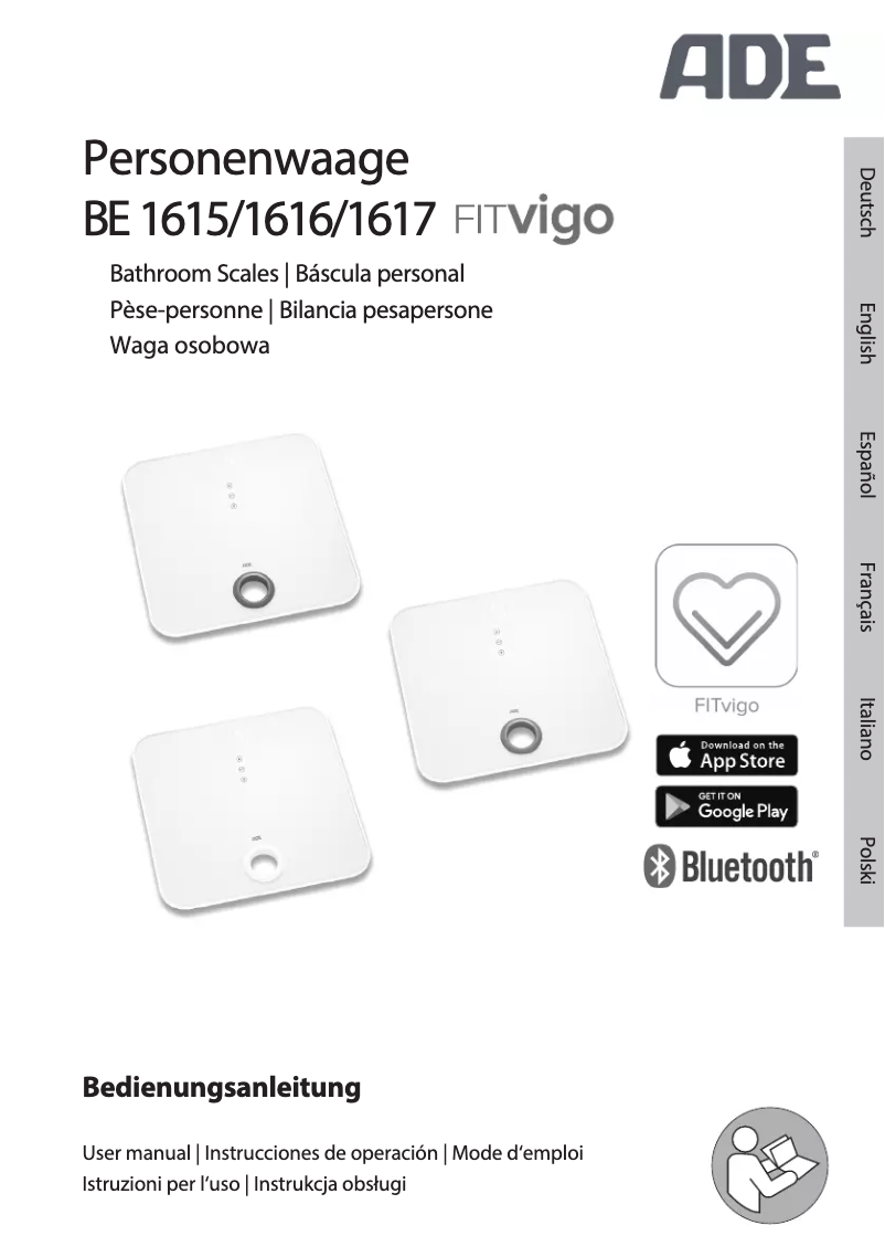 Imagen de la primera página del manual del dispositivo FITvigo BE 1617