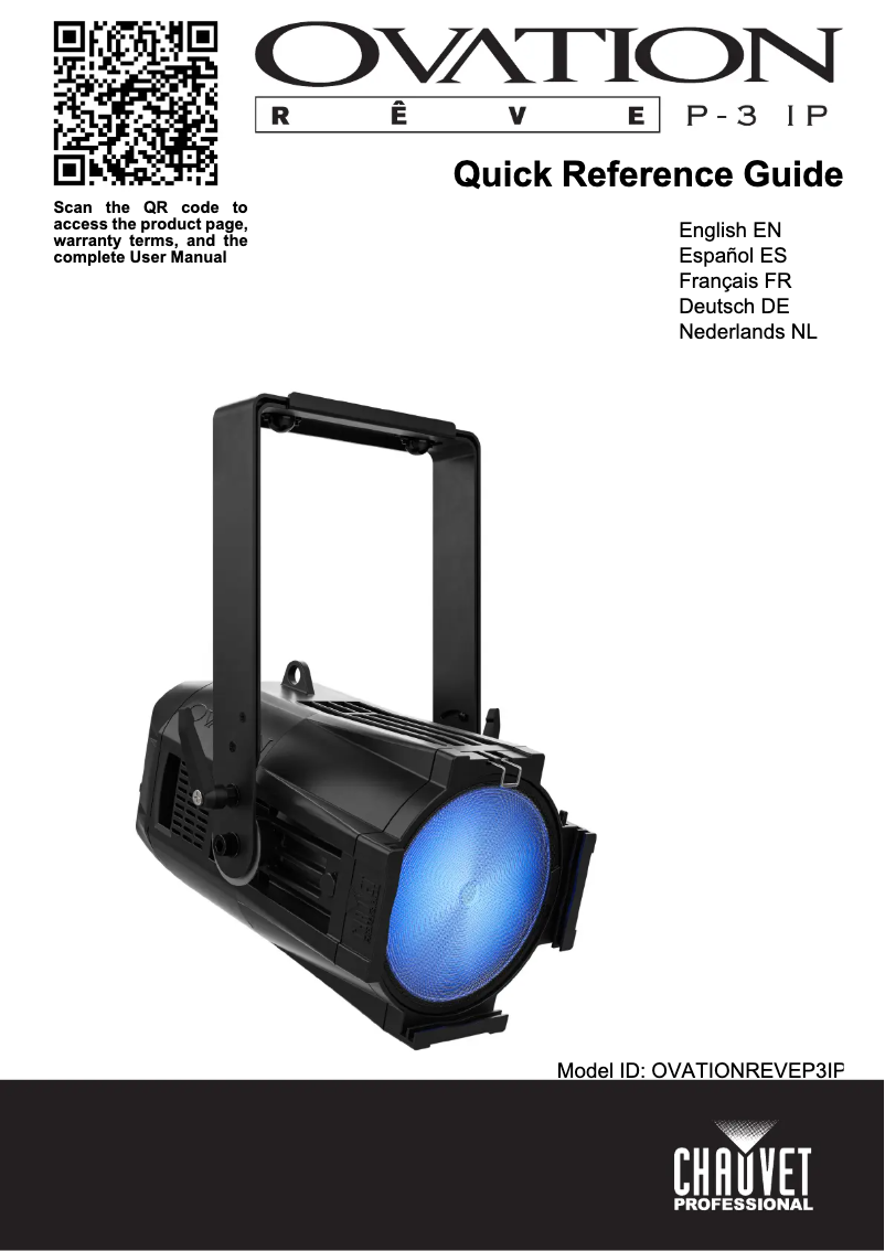 Página 1 del manual Manual de usuario Chauvet Ovation Rêve P-3 IP