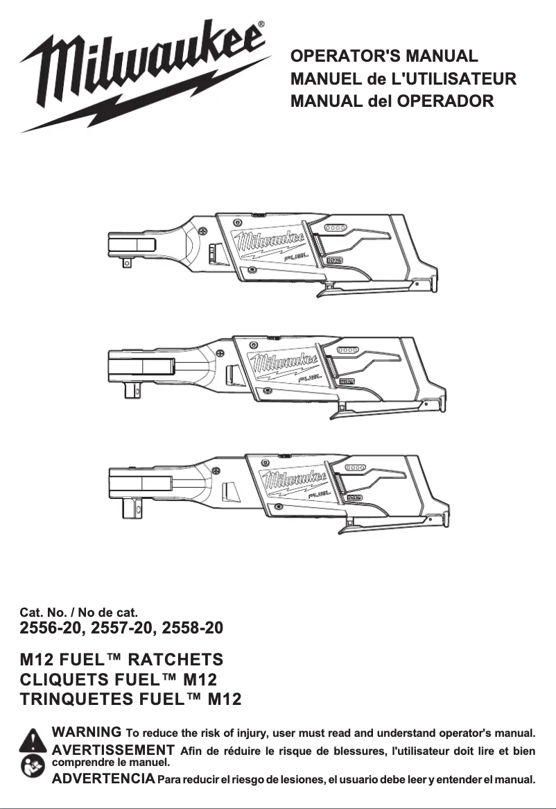 Página 1 del manual Manual de usuario Milwaukee 2557-20