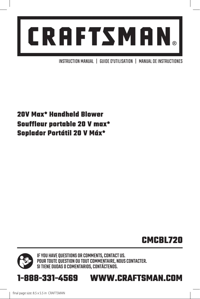 Imagen de la primera página del manual del dispositivo CMCBL720D2