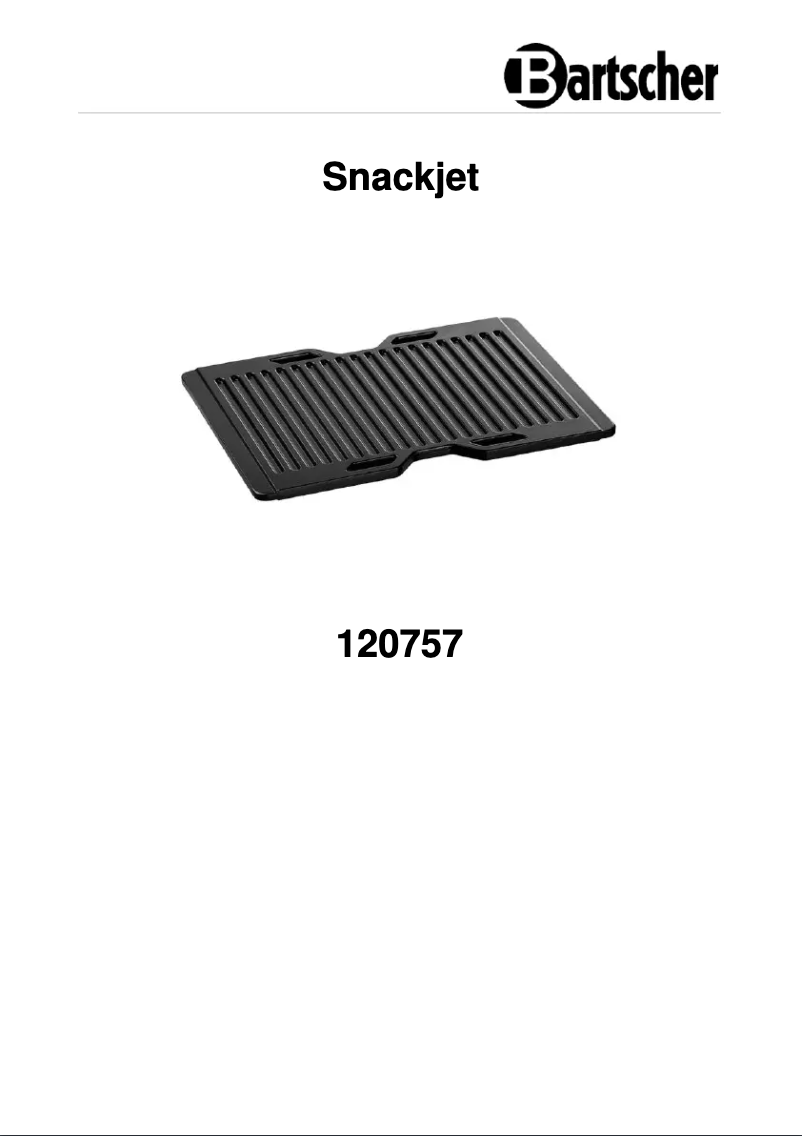 Imagen de la primera página del manual del dispositivo Snackjet 120757